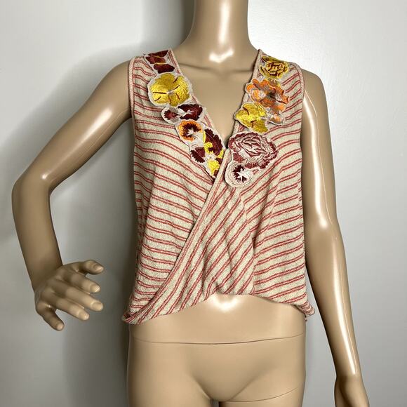 Free People Frida Embroidery Floral Knit Tank Top - Picture 1 of 9